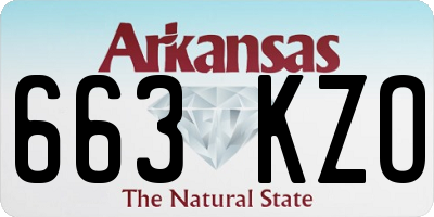 AR license plate 663KZO