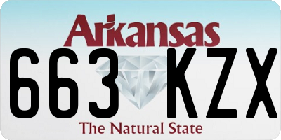 AR license plate 663KZX