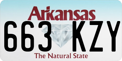 AR license plate 663KZY