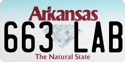 AR license plate 663LAB