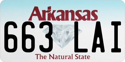 AR license plate 663LAI