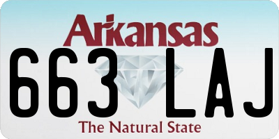 AR license plate 663LAJ