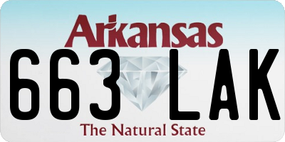 AR license plate 663LAK