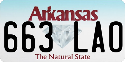 AR license plate 663LAO