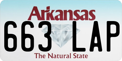 AR license plate 663LAP