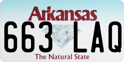 AR license plate 663LAQ