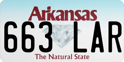 AR license plate 663LAR