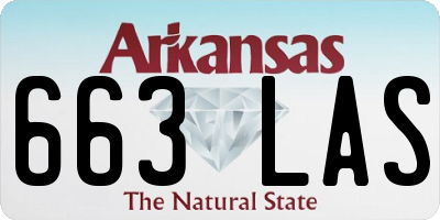 AR license plate 663LAS