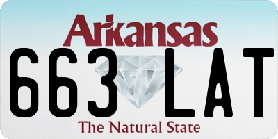 AR license plate 663LAT