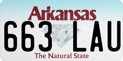 AR license plate 663LAU