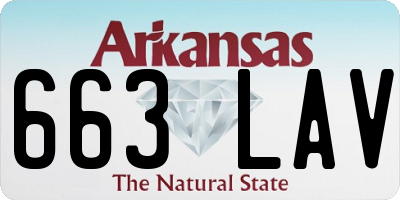 AR license plate 663LAV