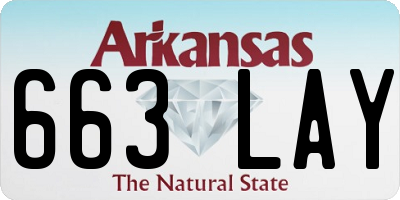 AR license plate 663LAY