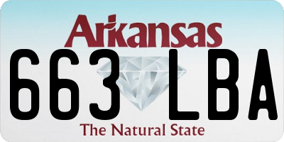AR license plate 663LBA