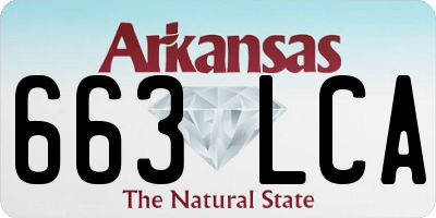 AR license plate 663LCA