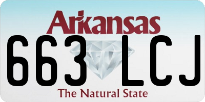 AR license plate 663LCJ