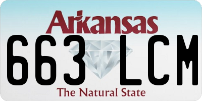 AR license plate 663LCM
