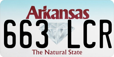AR license plate 663LCR