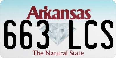 AR license plate 663LCS