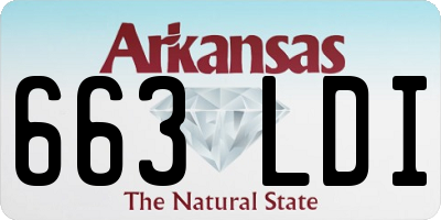AR license plate 663LDI