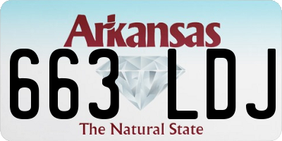 AR license plate 663LDJ