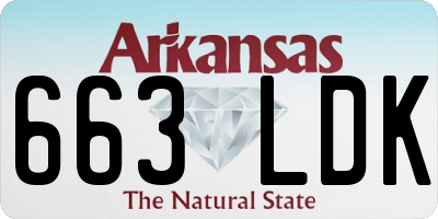 AR license plate 663LDK