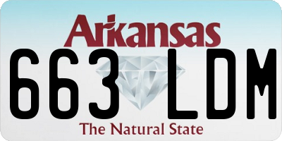 AR license plate 663LDM