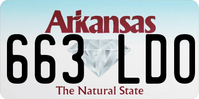 AR license plate 663LDO