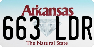 AR license plate 663LDR