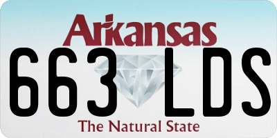 AR license plate 663LDS