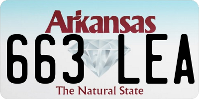 AR license plate 663LEA