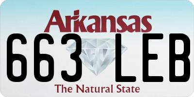AR license plate 663LEB