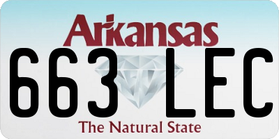 AR license plate 663LEC