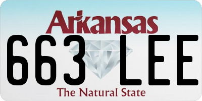 AR license plate 663LEE