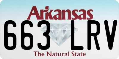 AR license plate 663LRV