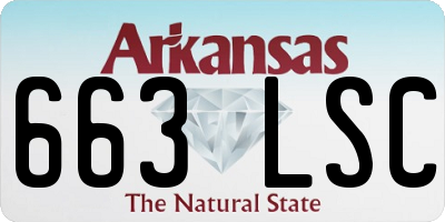 AR license plate 663LSC