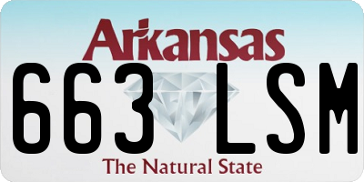 AR license plate 663LSM