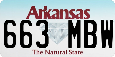 AR license plate 663MBW