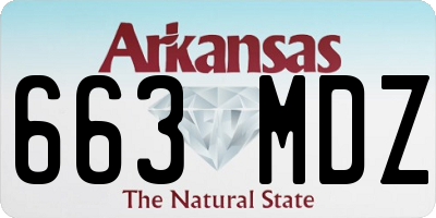 AR license plate 663MDZ