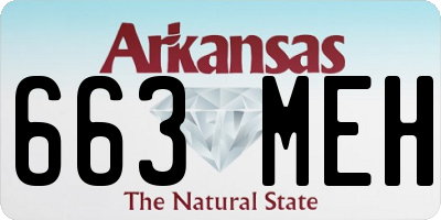 AR license plate 663MEH
