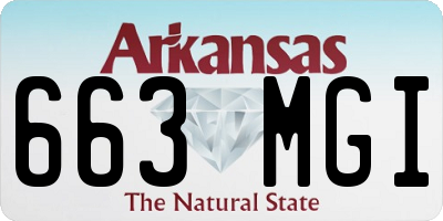 AR license plate 663MGI