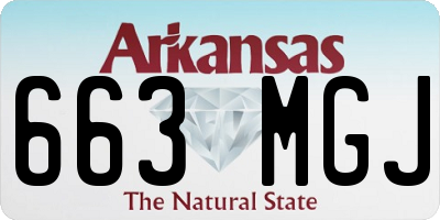 AR license plate 663MGJ