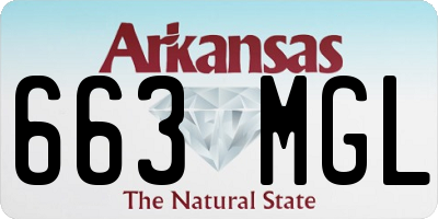 AR license plate 663MGL