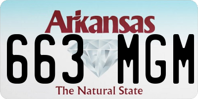 AR license plate 663MGM