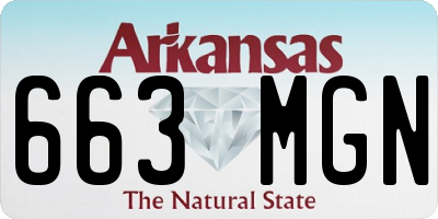 AR license plate 663MGN