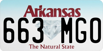 AR license plate 663MGO