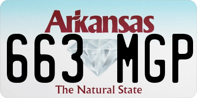 AR license plate 663MGP