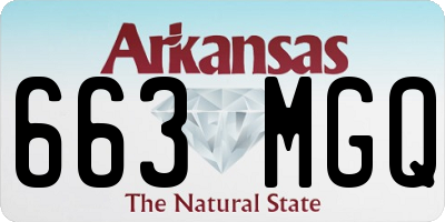 AR license plate 663MGQ