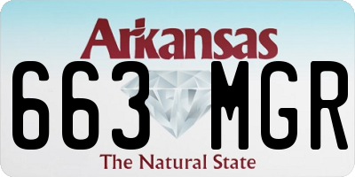 AR license plate 663MGR