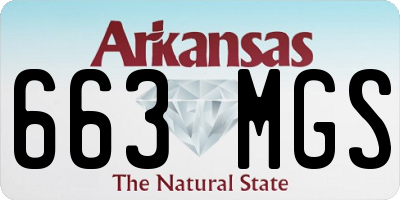 AR license plate 663MGS