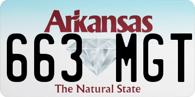 AR license plate 663MGT